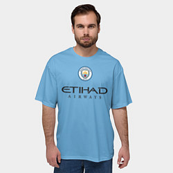 Футболка оверсайз мужская De Bruyne Де Брёйне Manchester City домашняя форма, цвет: 3D-принт — фото 2
