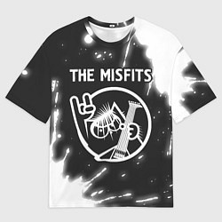 Футболка оверсайз мужская The Misfits КОТ Краска, цвет: 3D-принт