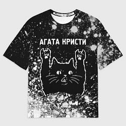Футболка оверсайз мужская Агата Кристи Rock Cat FS, цвет: 3D-принт