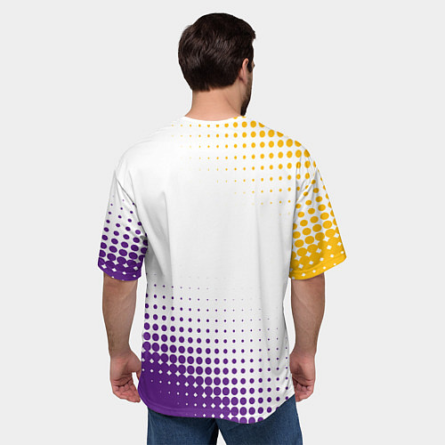 Мужская футболка оверсайз Коби Брайант Lakers Абстракция / 3D-принт – фото 4