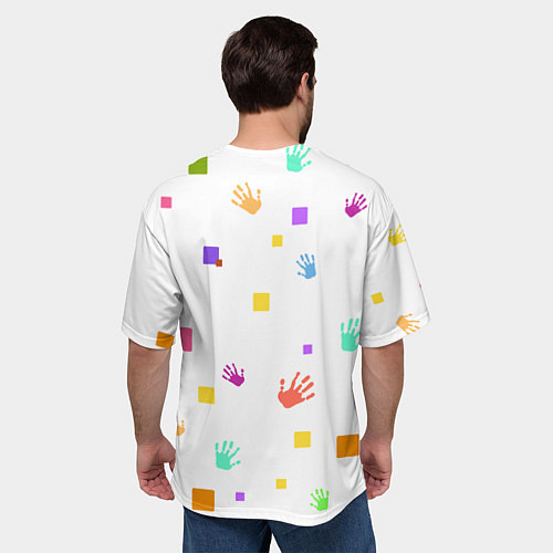 Мужская футболка оверсайз Мама длинные ноги / 3D-принт – фото 4