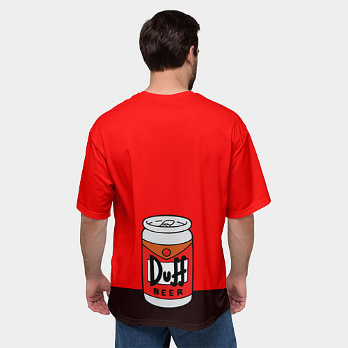 Мужская футболка оверсайз Homer Duff / 3D-принт – фото 4
