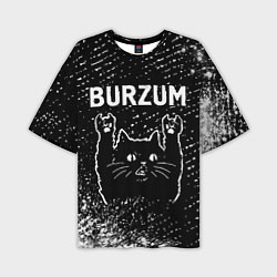 Мужская футболка оверсайз Burzum Rock Cat