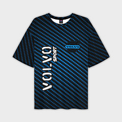 Футболка оверсайз мужская VOLVO Volvo Sport Карбон, цвет: 3D-принт