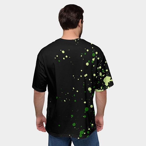 Мужская футболка оверсайз Авокадо avocado брызги / 3D-принт – фото 4