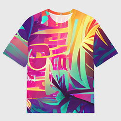 Футболка оверсайз мужская Хиппи вайб, цвет: 3D-принт