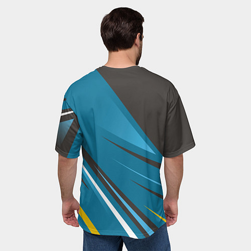 Мужская футболка оверсайз Конь Детский рисунок / 3D-принт – фото 4