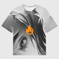 Футболка оверсайз мужская Click on fire, цвет: 3D-принт