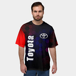 Футболка оверсайз мужская ТОЙОТА Toyota Графика, цвет: 3D-принт — фото 2