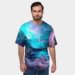 Футболка оверсайз мужская МОРСКОЙ ШТОРМ, цвет: 3D-принт — фото 2