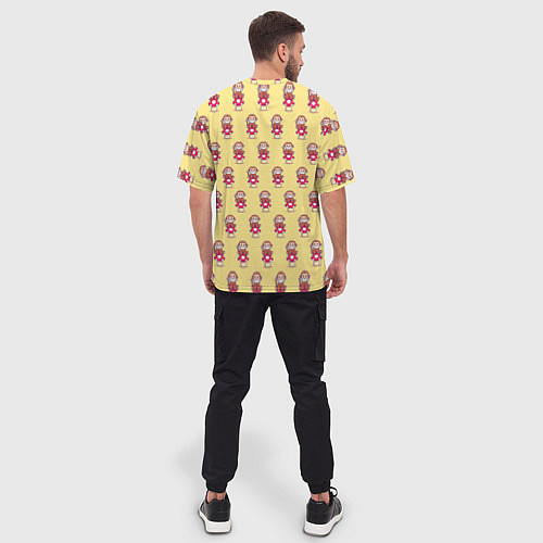 Мужская футболка оверсайз Обезьянка на грибе / 3D-принт – фото 4