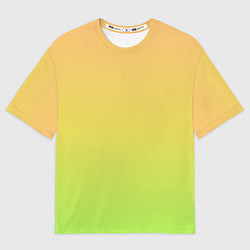 Футболка оверсайз мужская GRADIEND YELLOW-GREEN, цвет: 3D-принт