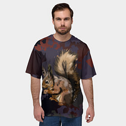 Футболка оверсайз мужская Белка пушистый хвост, цвет: 3D-принт — фото 2