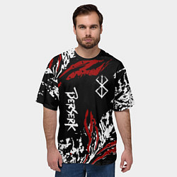Футболка оверсайз мужская BERSERK BLACK MASK - БЕРСЕРК ЧЁРНАЯ МАСКА, цвет: 3D-принт — фото 2