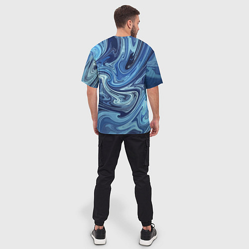 Мужская футболка оверсайз Абстрактный авангардный паттерн Abstract avant-gar / 3D-принт – фото 4