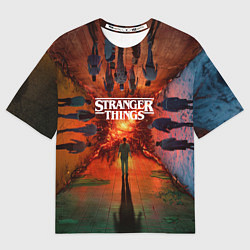 Футболка оверсайз мужская Stranger Things 4 Измерения, цвет: 3D-принт