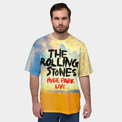 Футболка оверсайз мужская Hyde Park Live - The Rolling Stones, цвет: 3D-принт — фото 2