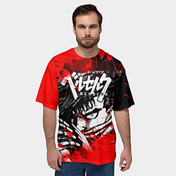 Футболка оверсайз мужская БЕРСЕРК - BERSERK БРЫЗГИ, цвет: 3D-принт — фото 2