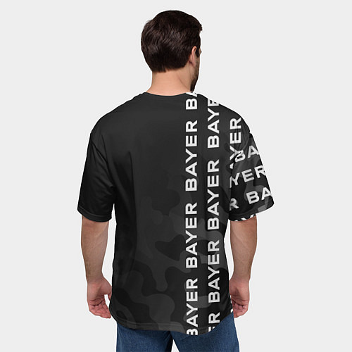 Мужская футболка оверсайз BAYER Милитари / 3D-принт – фото 4