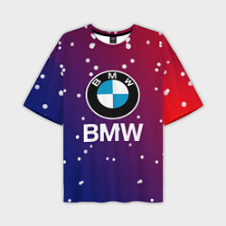 Мужская футболка оверсайз BMW Градиент Краска