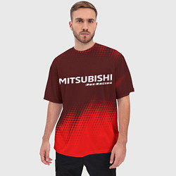 Футболка оверсайз мужская MITSUBISHI Pro Racing Абстракция, цвет: 3D-принт — фото 2