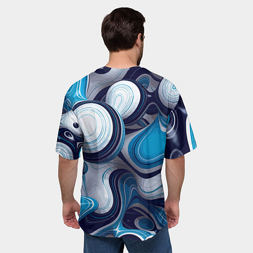 Мужская футболка оверсайз Авангардный объёмный паттерн Avant-garde volumetri / 3D-принт – фото 4