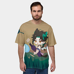 Футболка оверсайз мужская Xiao Kick SLime, цвет: 3D-принт — фото 2