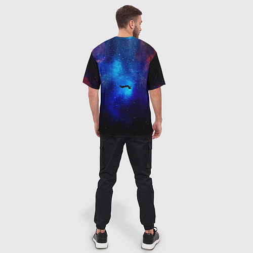 Мужская футболка оверсайз Потерянный человек в космосе / 3D-принт – фото 4