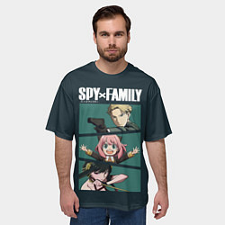 Футболка оверсайз мужская SPY X FAMILY СЕМЬЯ ШПИОНА ЛОЙД, АНЯ, ЙОР, цвет: 3D-принт — фото 2