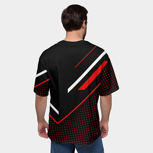 Мужская футболка оверсайз LEXUS ЛЕКСУС СОВРЕМЕННЫЙ / 3D-принт – фото 4