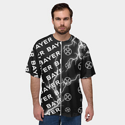 Футболка оверсайз мужская BAYER - Молнии Паттерны, цвет: 3D-принт — фото 2