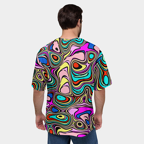 Мужская футболка оверсайз ПРЕЛОМЛЕНИЯ ЦВЕТА / 3D-принт – фото 4