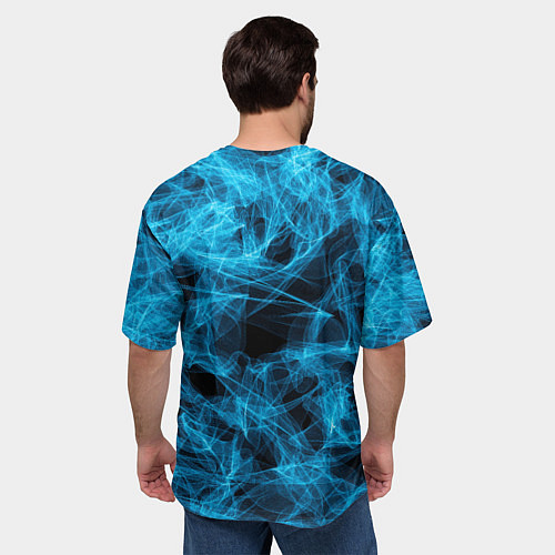 Мужская футболка оверсайз ДЫМЧАТАЯ ПАУТИНКА / 3D-принт – фото 4