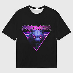 Футболка оверсайз мужская PREDATOR ХИЩНИК ВОЛК, цвет: 3D-принт