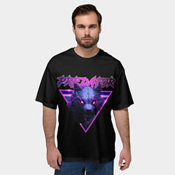 Футболка оверсайз мужская PREDATOR ХИЩНИК ВОЛК, цвет: 3D-принт — фото 2