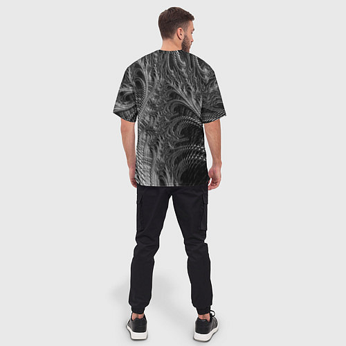 Мужская футболка оверсайз Абстрактный фрактальный паттерн Abstract Fractal p / 3D-принт – фото 4