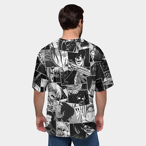 Мужская футболка оверсайз Хэллсинг паттерн Hellsing / 3D-принт – фото 4