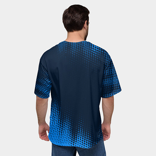 Мужская футболка оверсайз SUBARU STI Абстракция / 3D-принт – фото 4