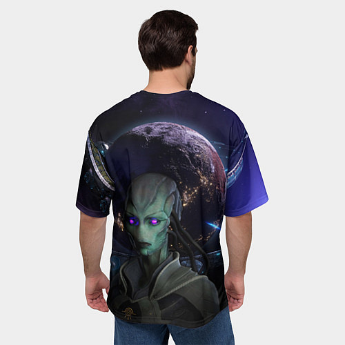 Мужская футболка оверсайз STELLARIS СТЕЛЛАРИС / 3D-принт – фото 4
