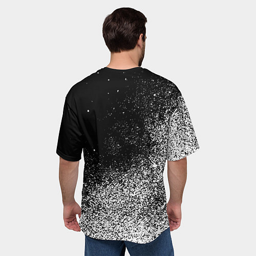 Мужская футболка оверсайз Ювентус краска / 3D-принт – фото 4