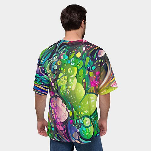 Мужская футболка оверсайз Токсичный принт / 3D-принт – фото 4
