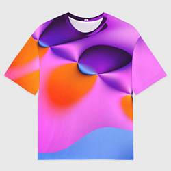 Футболка оверсайз мужская Абстрактная красочная композиция Лето Abstract col, цвет: 3D-принт