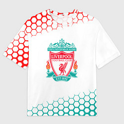 Футболка оверсайз мужская Liverpool соты, цвет: 3D-принт