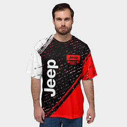 Футболка оверсайз мужская JEEP - Краска, цвет: 3D-принт — фото 2