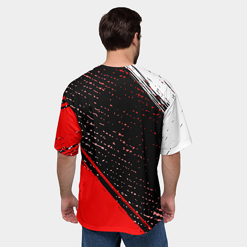 Мужская футболка оверсайз JEEP - Краска / 3D-принт – фото 4