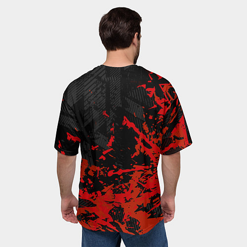 Мужская футболка оверсайз Nissan Спортивный стиль / 3D-принт – фото 4