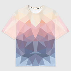 Футболка оверсайз мужская Полигональная свежесть 2022, цвет: 3D-принт