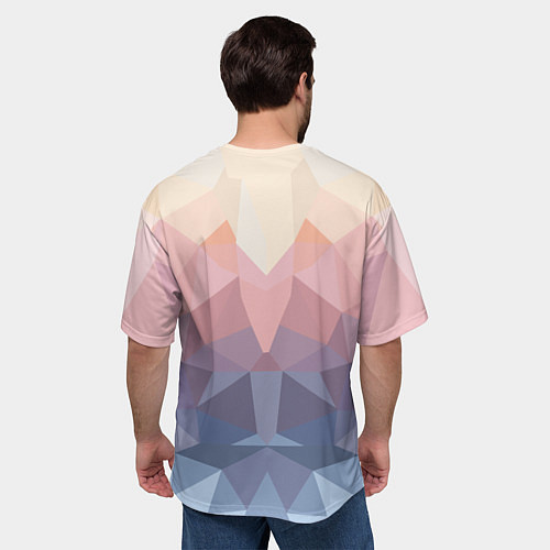Мужская футболка оверсайз Полигональная свежесть 2022 / 3D-принт – фото 4