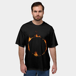Футболка оверсайз мужская Знак тьмы из Dark Souls, цвет: 3D-принт — фото 2