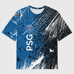 Футболка оверсайз мужская Псж краска, цвет: 3D-принт